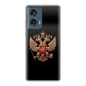 Силиконовый чехол на Motorola Edge 50 Fusion с принтом Герб России Силиконовый чехол на Motorola Edge 50 Fusion с принтом Герб России
