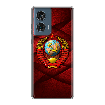 Силиконовый чехол на Motorola Edge 50 Fusion с принтом Герб СССР Силиконовый чехол на Motorola Edge 50 Fusion с принтом Герб СССР