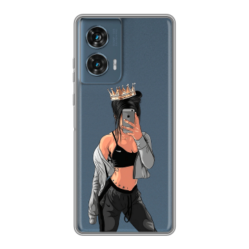 Силиконовый чехол на Motorola Edge 50 Fusion с принтом Женские принты Силиконовый чехол на Motorola Edge 50 Fusion с принтом Женские принты
