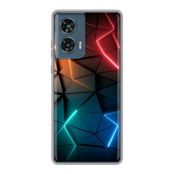 Силиконовый чехол на Motorola Edge 50 Fusion с принтом Абстракция неон Силиконовый чехол на Motorola Edge 50 Fusion с принтом Абстракция неон