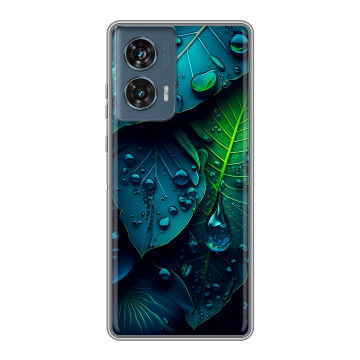 Силиконовый чехол на Motorola Edge 50 Fusion с принтом Листья Силиконовый чехол на Motorola Edge 50 Fusion с принтом Листья