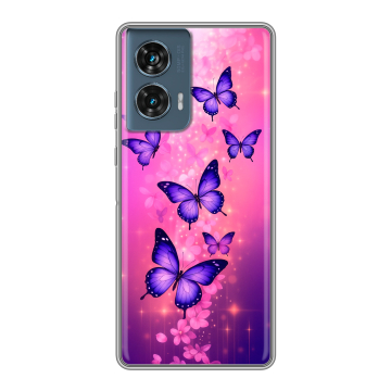 Силиконовый чехол на Motorola Edge 50 Fusion с принтом Бабочки Силиконовый чехол на Motorola Edge 50 Fusion с принтом Бабочки