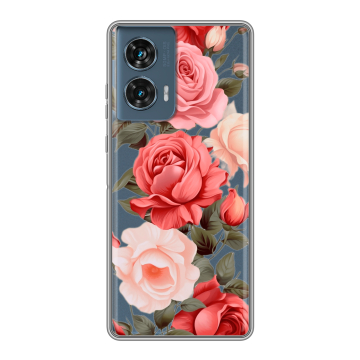 Силиконовый чехол на Motorola Edge 50 Fusion с принтом Розы Силиконовый чехол на Motorola Edge 50 Fusion с принтом Розы
