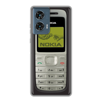 Силиконовый чехол на Motorola Edge 50 Fusion с принтом Ретро Нокия