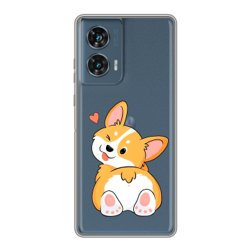 Силиконовый чехол на Motorola Edge 50 Fusion с принтом Корги Силиконовый чехол на Motorola Edge 50 Fusion с принтом Корги