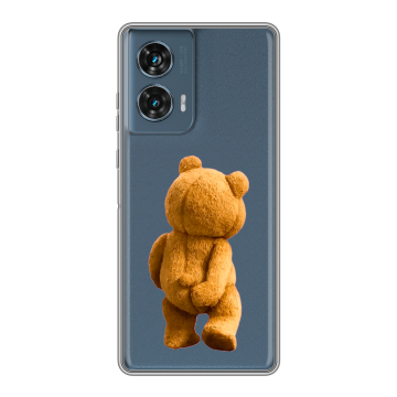 Силиконовый чехол на Motorola Edge 50 Fusion с принтом Медведь Силиконовый чехол на Motorola Edge 50 Fusion с принтом Медведь