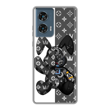 Силиконовый чехол на Motorola Edge 50 Fusion с принтом Луи робот Силиконовый чехол на Motorola Edge 50 Fusion с принтом Луи робот