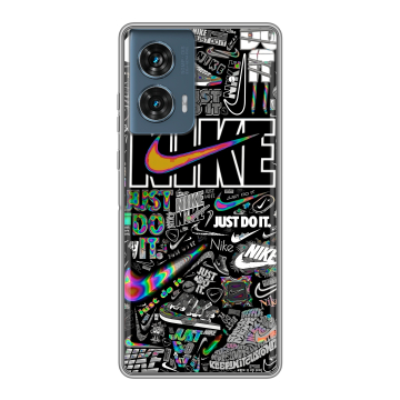 Силиконовый чехол на Motorola Edge 50 Fusion с принтом Найк