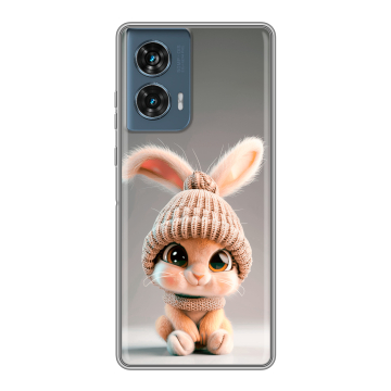 Силиконовый чехол на Motorola Edge 50 Fusion с принтом Кролик