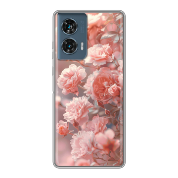 Силиконовый чехол на Motorola Edge 50 Fusion с принтом Розовые розы Силиконовый чехол на Motorola Edge 50 Fusion с принтом Розовые розы