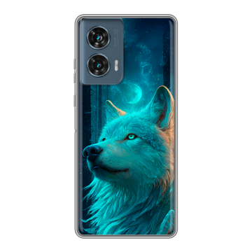 Силиконовый чехол на Motorola Edge 50 Fusion с принтом бабочки саккура Силиконовый чехол на Motorola Edge 50 Fusion с принтом бабочки саккура