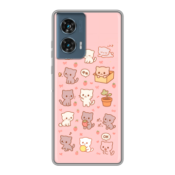 Силиконовый чехол на Motorola Edge 50 Fusion с принтом Hello Kitty Хелоу Кити Силиконовый чехол на Motorola Edge 50 Fusion с принтом Hello Kitty Хелоу Кити