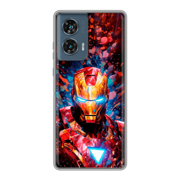 Силиконовый чехол на Motorola Edge 50 Fusion с принтом Железный человек Ironman Силиконовый чехол на Motorola Edge 50 Fusion с принтом Железный человек Ironman