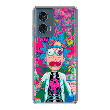 Силиконовый чехол на Motorola Edge 50 Fusion с принтом Рик и Морти Rick Morty Силиконовый чехол на Motorola Edge 50 Fusion с принтом Рик и Морти Rick Morty