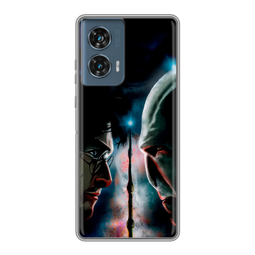 Силиконовый чехол на Motorola Edge 50 Fusion с принтом Гарри Поттер Harry Potter