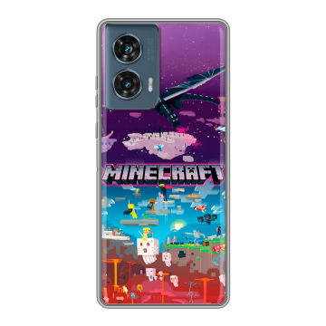 Силиконовый чехол на Motorola Edge 50 Fusion с принтом Майнкрафт Minecraft Силиконовый чехол на Motorola Edge 50 Fusion с принтом Майнкрафт Minecraft