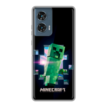 Силиконовый чехол на Motorola Edge 50 Fusion с принтом Майнкрафт Minecraft Силиконовый чехол на Motorola Edge 50 Fusion с принтом Майнкрафт Minecraft