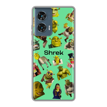 Силиконовый чехол на Motorola Edge 50 Fusion с принтом Шрек Shrek
