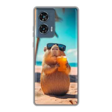 Силиконовый чехол на Motorola Edge 50 Fusion с принтом Капибара