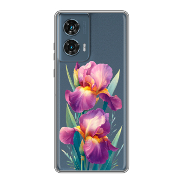 Силиконовый чехол на Motorola Edge 50 Fusion с принтом Цветы орхидеи