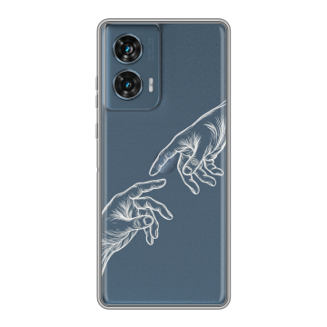 Силиконовый чехол на Motorola Edge 50 Fusion с принтом Сотворение мира