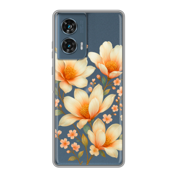 Силиконовый чехол на Motorola Edge 50 Fusion с принтом Цветы