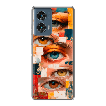 Силиконовый чехол на Motorola Edge 50 Fusion с принтом Модный принт
