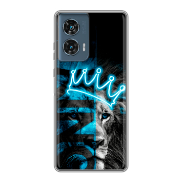 Силиконовый чехол на Motorola Edge 50 Fusion с принтом Король лев