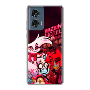 Силиконовый чехол на Motorola Edge 50 Fusion с принтом Hazbin Hotel Отель Хазбин Силиконовый чехол на Motorola Edge 50 Fusion с принтом Hazbin Hotel Отель Хазбин
