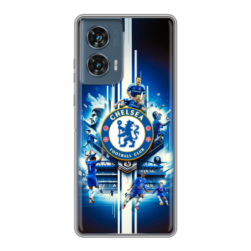 Силиконовый чехол на Motorola Edge 50 Fusion с принтом Chelsea Челси