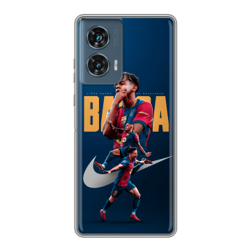 Силиконовый чехол на Motorola Edge 50 Fusion с принтом Барселона Barca Yamal Силиконовый чехол на Motorola Edge 50 Fusion с принтом Барселона Barca Yamal