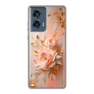 Силиконовый чехол на Motorola Edge 50 Fusion с принтом женский