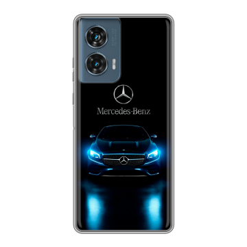 Силиконовый чехол на Motorola Edge 50 Fusion с принтом Mercedes Мерседес