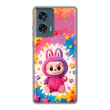 Силиконовый чехол на Motorola Edge 50 Fusion с принтом Labubu Лабубу Силиконовый чехол на Motorola Edge 50 Fusion с принтом Labubu Лабубу
