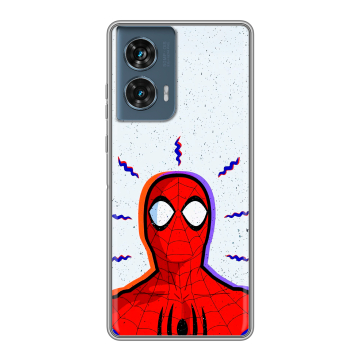 Силиконовый чехол на Motorola Edge 50 Fusion с принтом Spiderman Человек паук