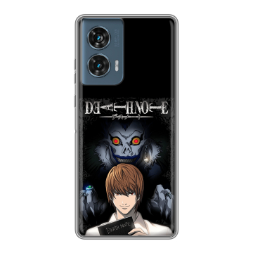 Силиконовый чехол на Motorola Edge 50 Fusion с принтом Death note Тетрадь смерти