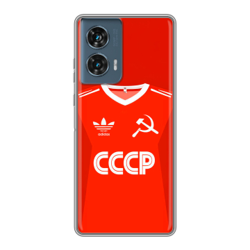 Силиконовый чехол на Motorola Edge 50 Fusion с принтом Флаг Герб СССР