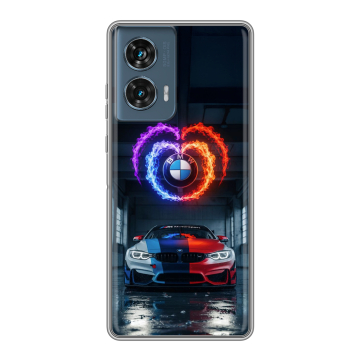 Силиконовый чехол на Motorola Edge 50 Fusion с принтом BMW БМВ Силиконовый чехол на Motorola Edge 50 Fusion с принтом BMW БМВ