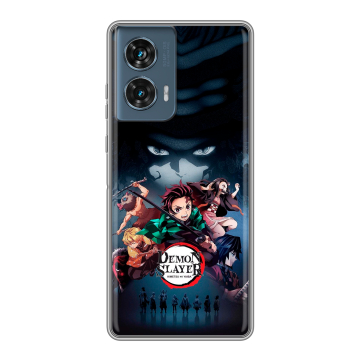 Силиконовый чехол на Motorola Edge 50 Fusion с принтом Demon Slayer Клинок рассекающий демонов Силиконовый чехол на Motorola Edge 50 Fusion с принтом Demon Slayer Клинок рассекающий демонов