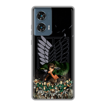 Силиконовый чехол на Motorola Edge 50 Fusion с принтом Атака титанов Силиконовый чехол на Motorola Edge 50 Fusion с принтом Атака титанов