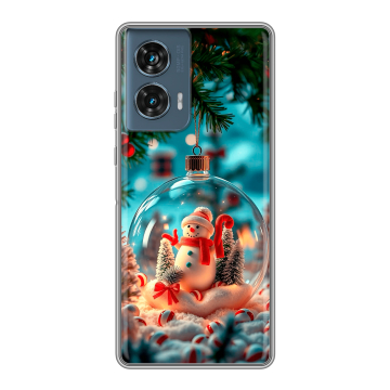 Силиконовый чехол на Motorola Edge 50 Fusion с принтом Новый год
