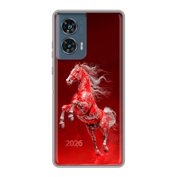 Силиконовый чехол на Motorola Edge 50 Fusion с принтом Новый год
