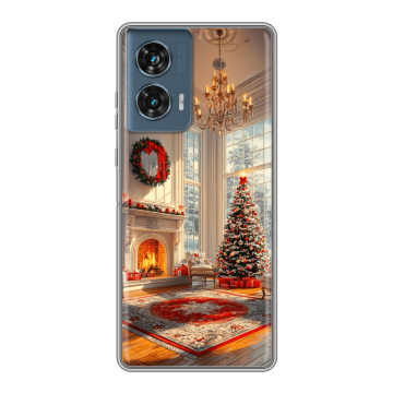 Силиконовый чехол на Motorola Edge 50 Fusion с принтом Новый год