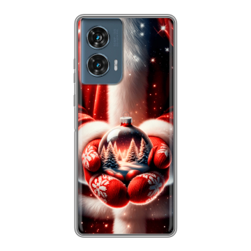 Силиконовый чехол на Motorola Edge 50 Fusion с принтом Новый год