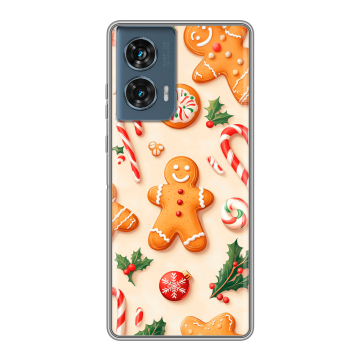 Силиконовый чехол на Motorola Edge 50 Fusion с принтом Новый год