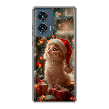 Силиконовый чехол на Motorola Edge 50 Fusion с принтом Новый год