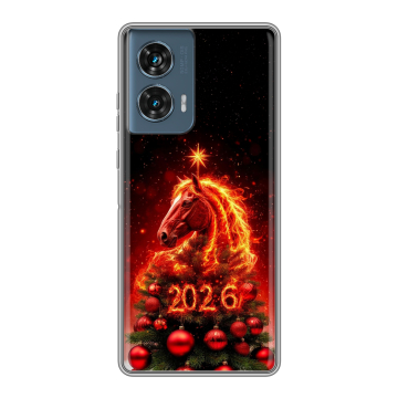 Силиконовый чехол на Motorola Edge 50 Fusion с принтом Новый год