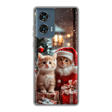 Силиконовый чехол на Motorola Edge 50 Fusion с принтом Новый год