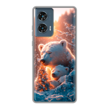 Силиконовый чехол на Motorola Edge 50 Fusion с принтом Новый год Силиконовый чехол на Motorola Edge 50 Fusion с принтом Новый год