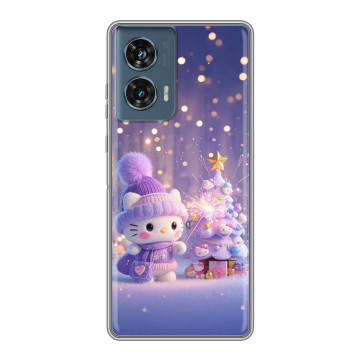 Силиконовый чехол на Motorola Edge 50 Fusion с принтом Новый год Силиконовый чехол на Motorola Edge 50 Fusion с принтом Новый год